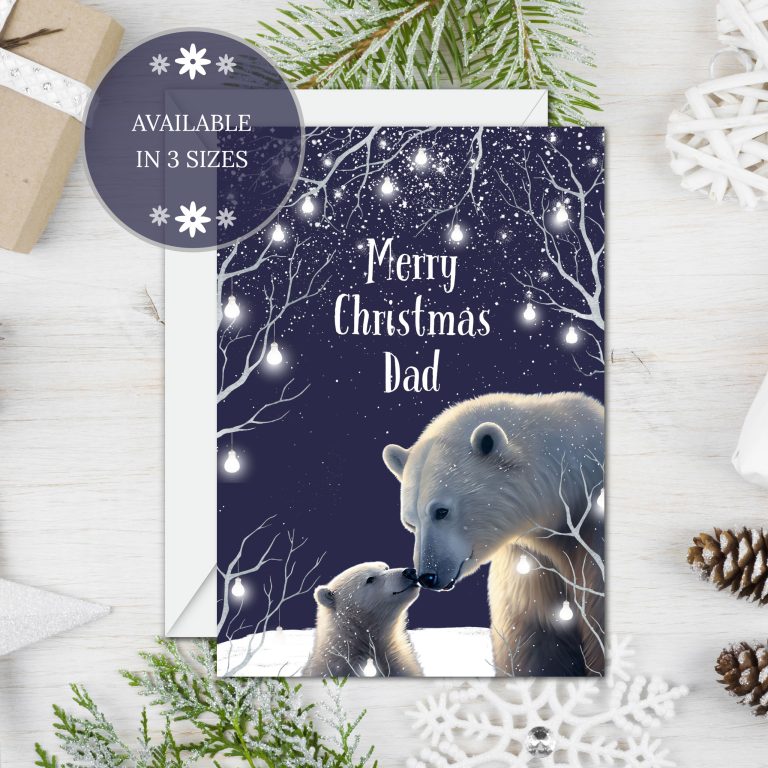 Handmade Christmas Card ‘Midnight Bears’