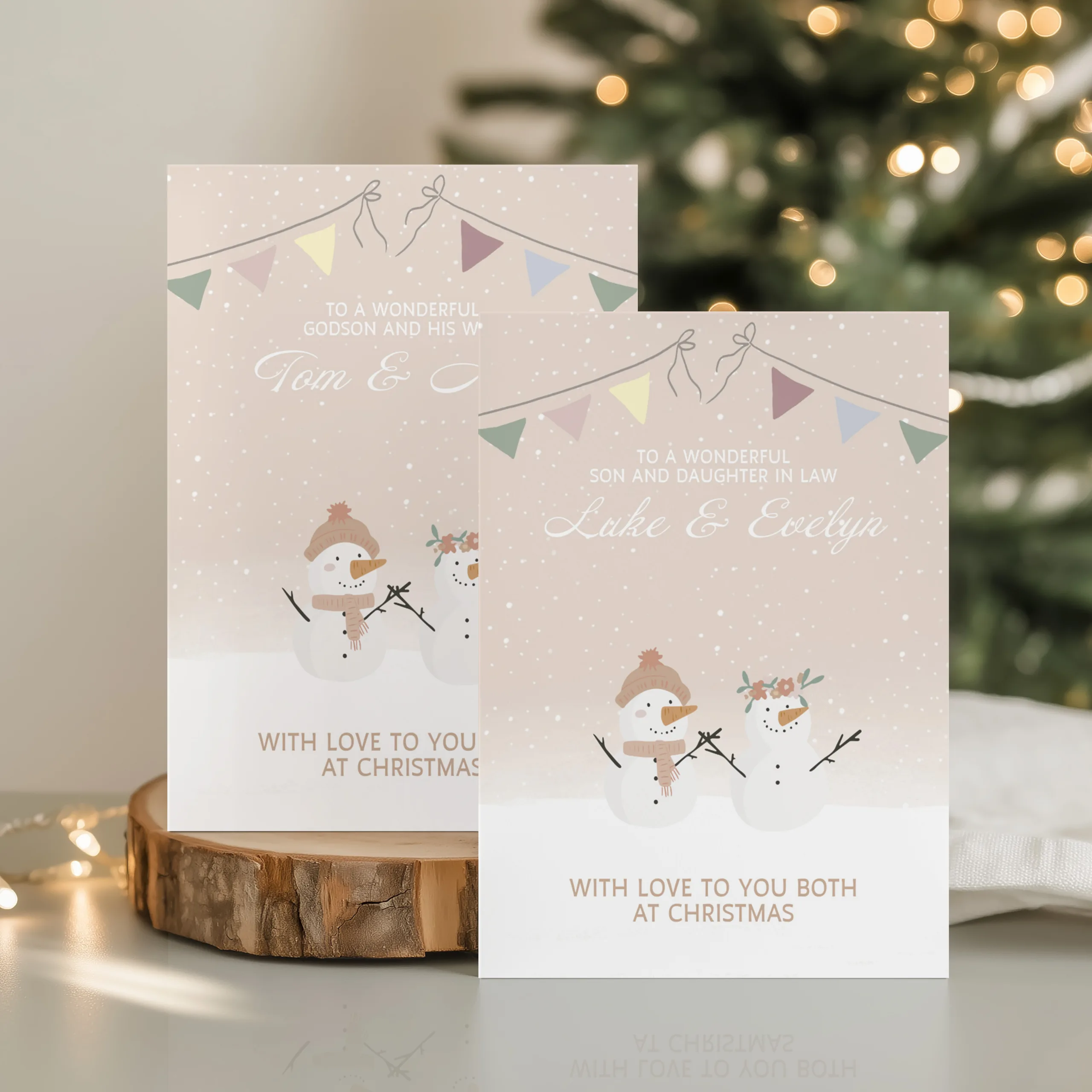 Personalised Couples Christmas Card