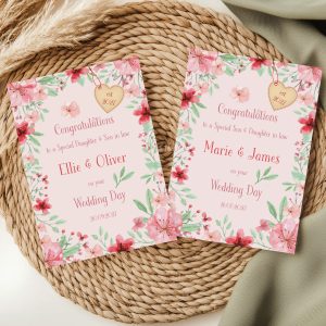 Personalised Wedding Florals Wedding Card