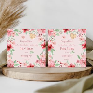 Personalised Wedding Florals Wedding Card