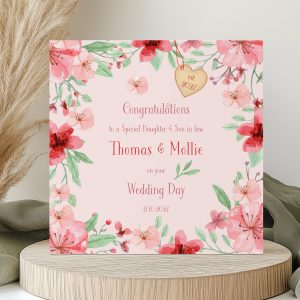 Personalised Wedding Florals Wedding Card