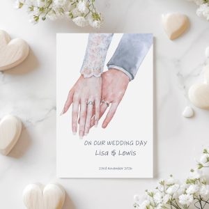 Personalised Wedding Rings Card