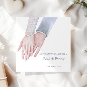 Personalised Wedding Rings Card