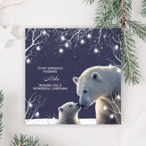 Polar Bear Christmas Card for Husband