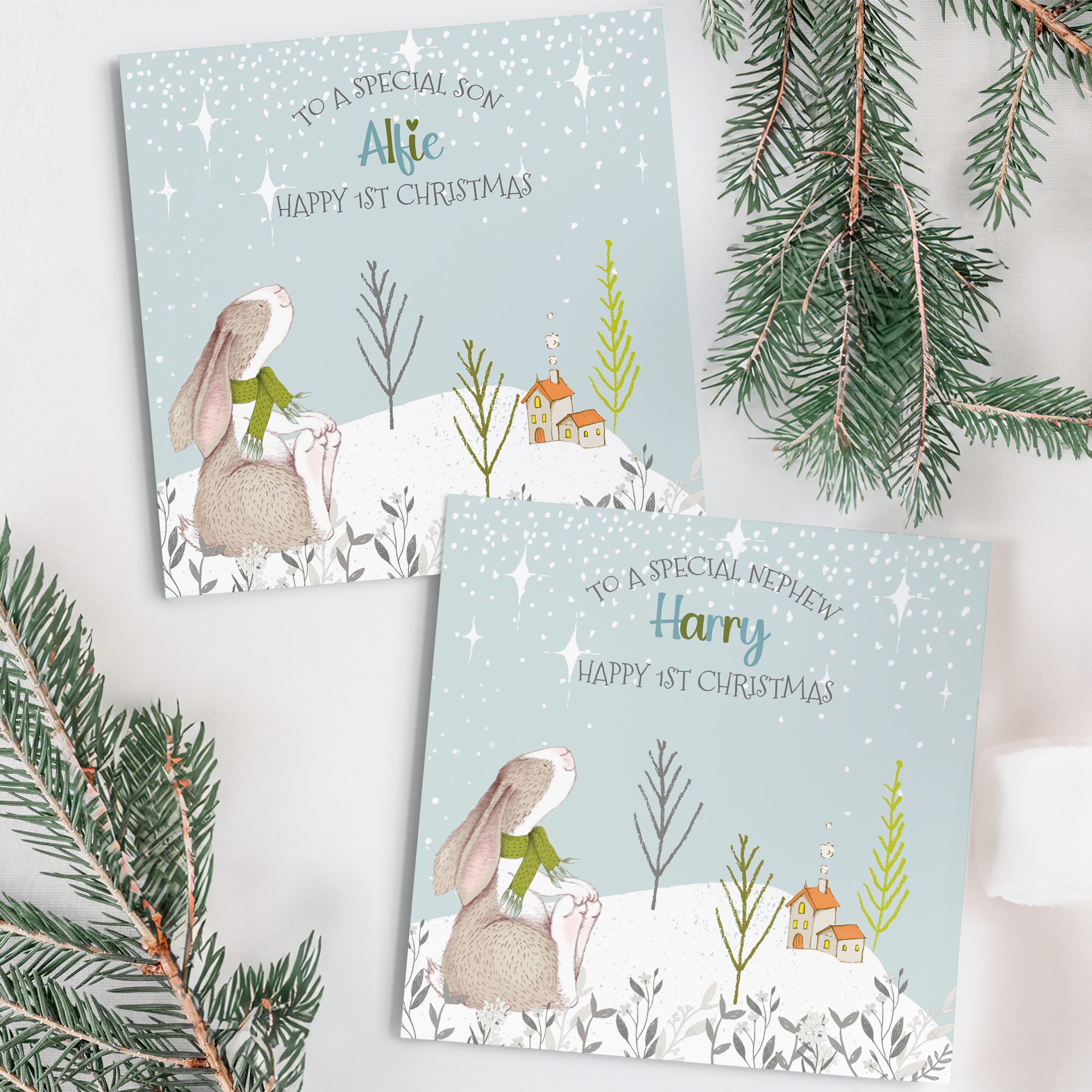Personalised Baby's 1st Christmas Card