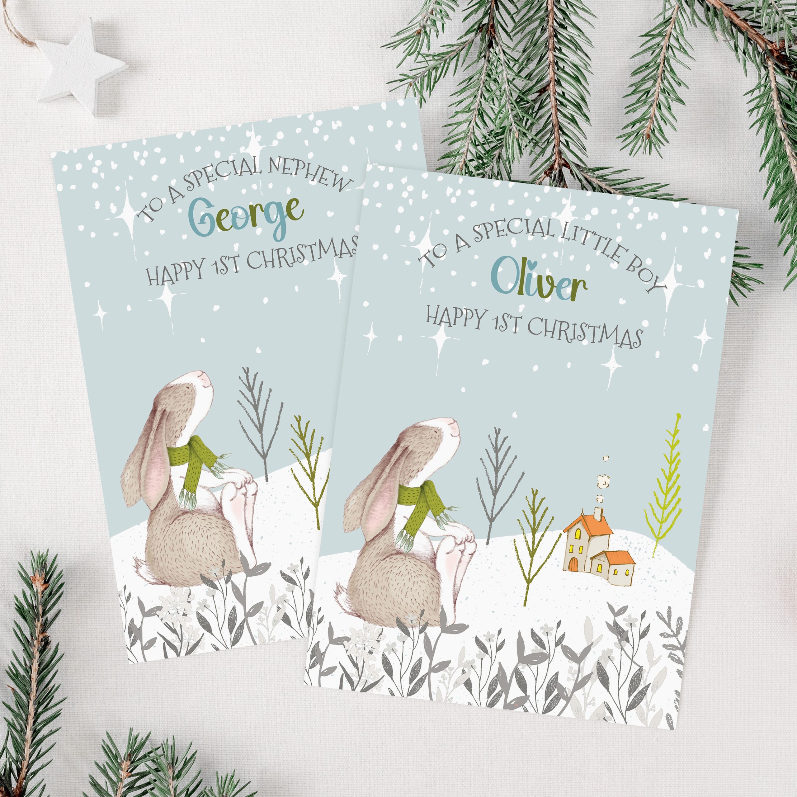 Personalised Baby's 1st Christmas Card