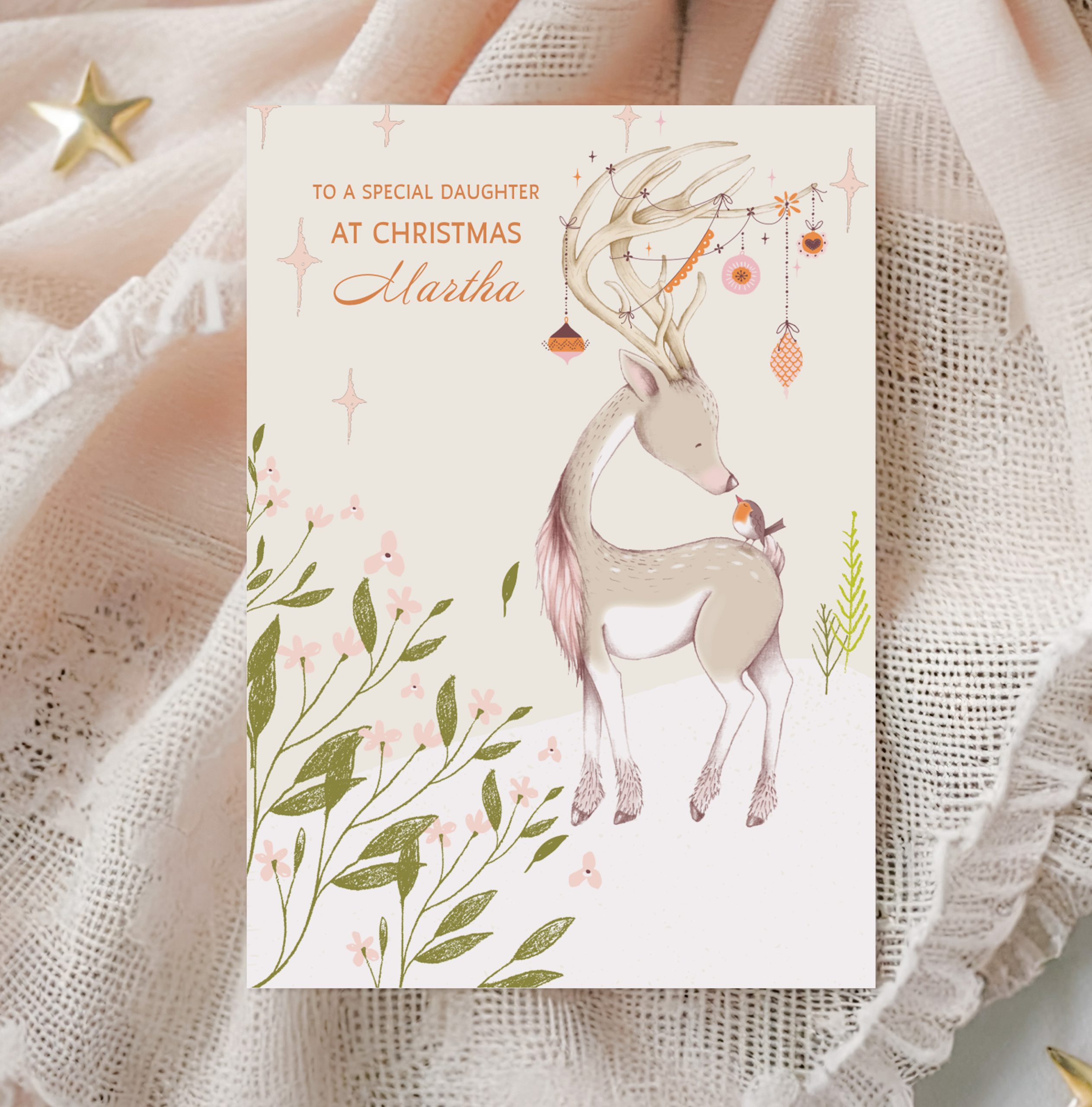 Reindeer Christmas Card