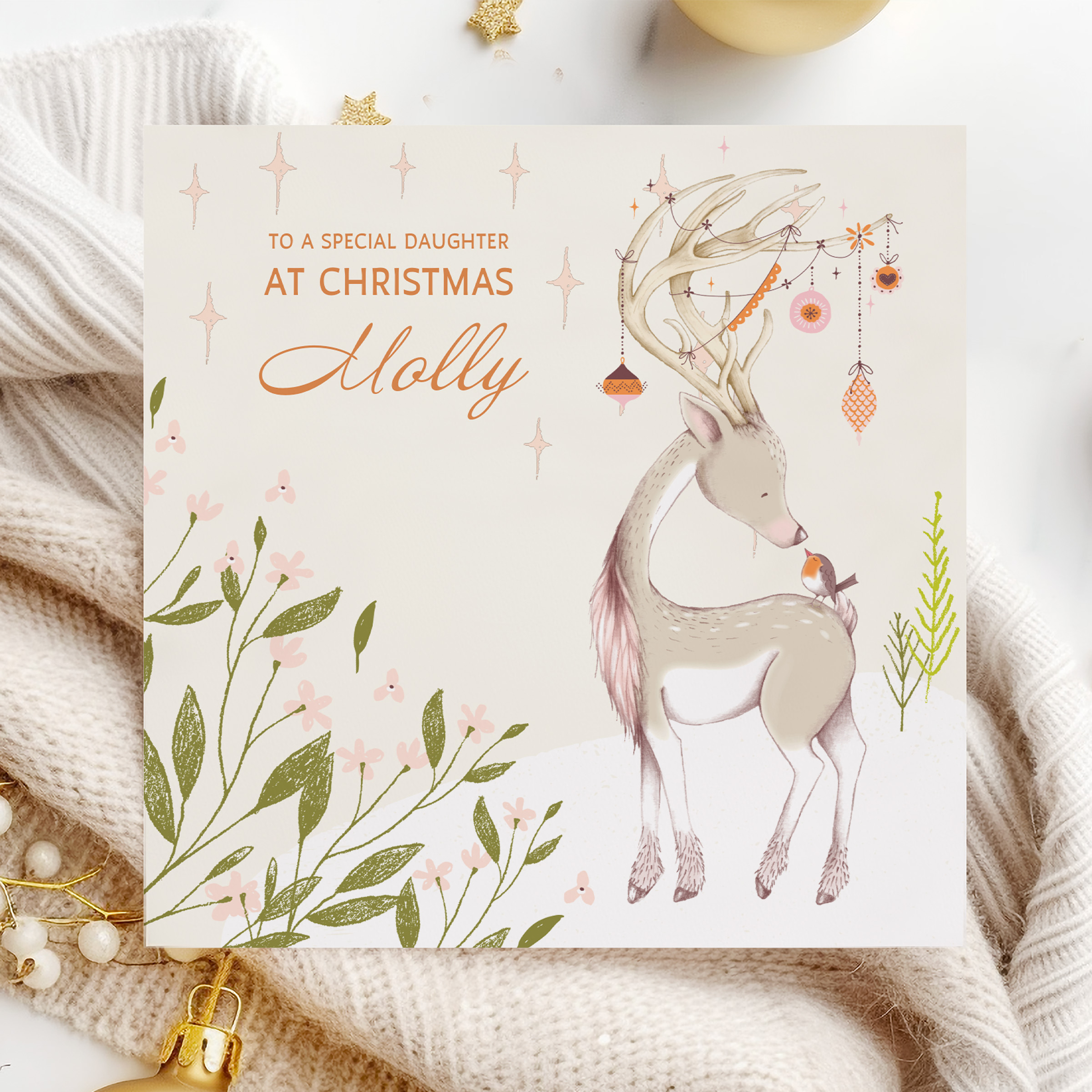 Reindeer Christmas Card