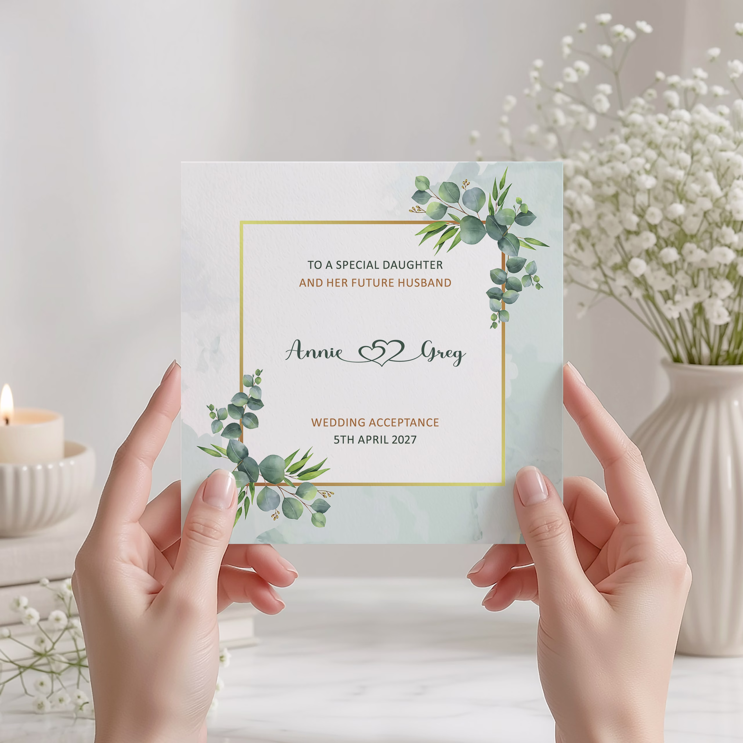 Wedding Acceptance Card