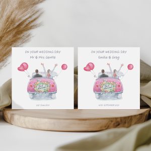 Personalised Wedding Car Card