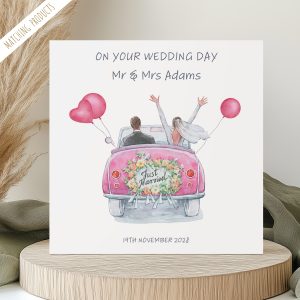 Personalised Wedding Car Card