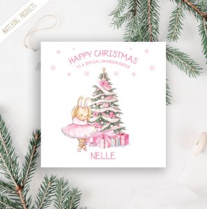 Girls Personalised Pink Ballerina Christmas Gift Wrapping Paper