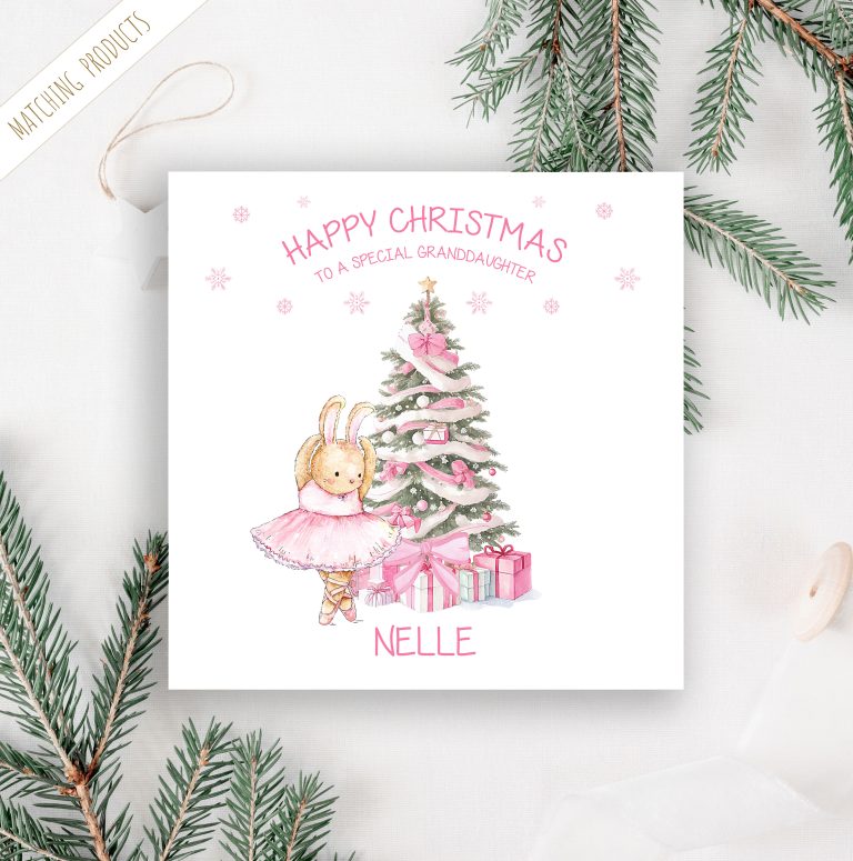 Girl’s Personalised Christmas Ballet Card