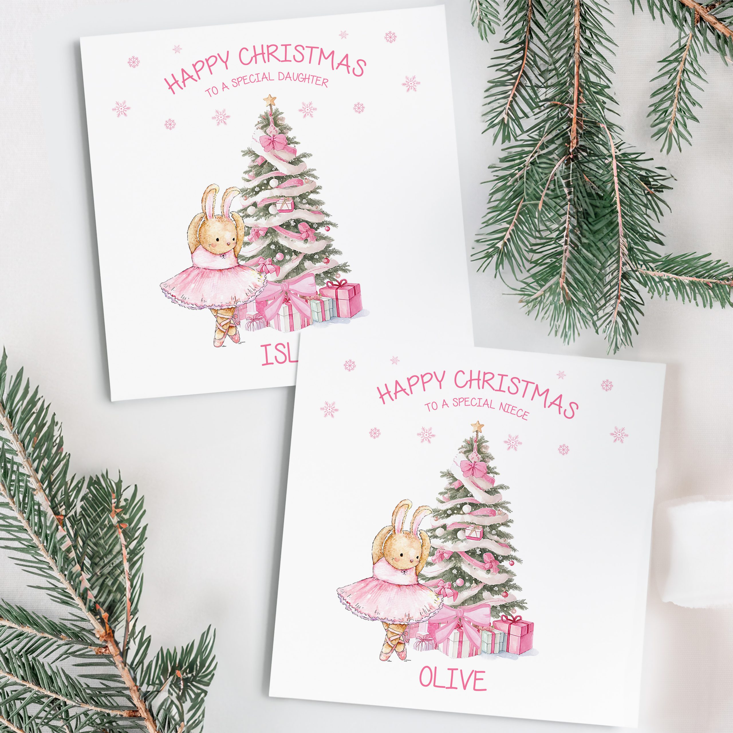 Girls Personalised Pink Ballerina Christmas Gift Wrapping Paper