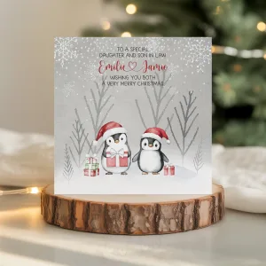 Personalised Christmas Penguin Card