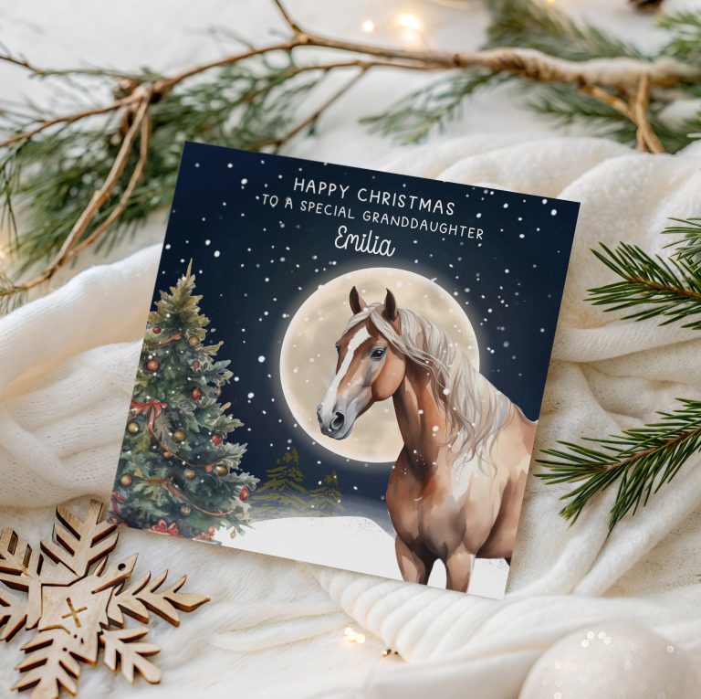 Personalised Horse Christmas Card