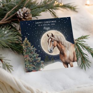 Personalised Horse Christmas Card