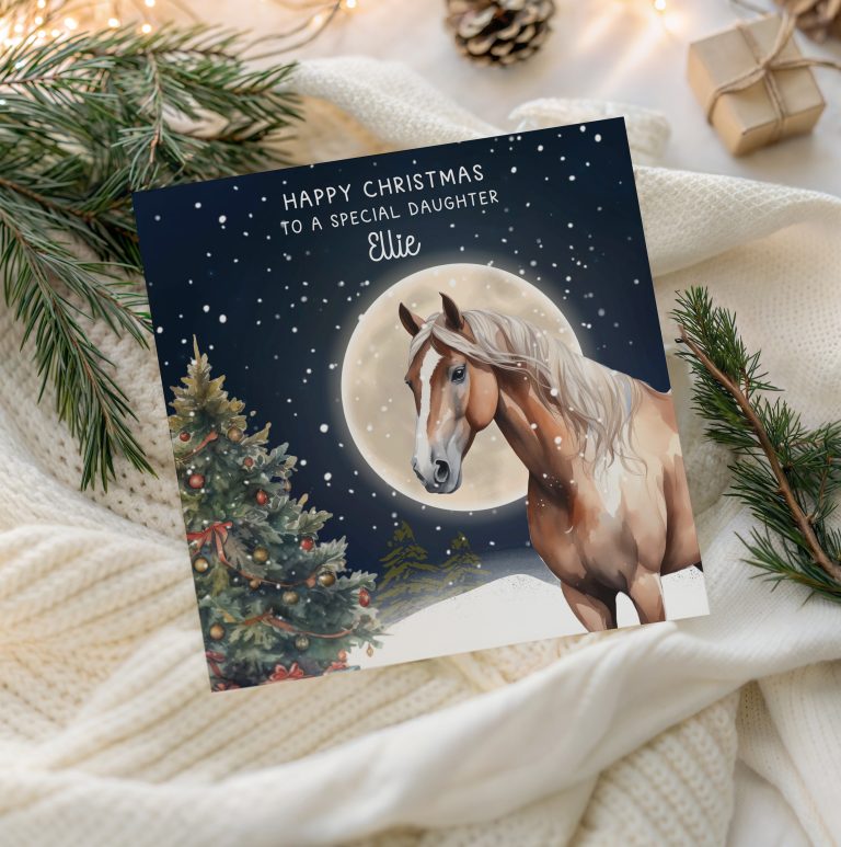 Personalised Horse Christmas Card