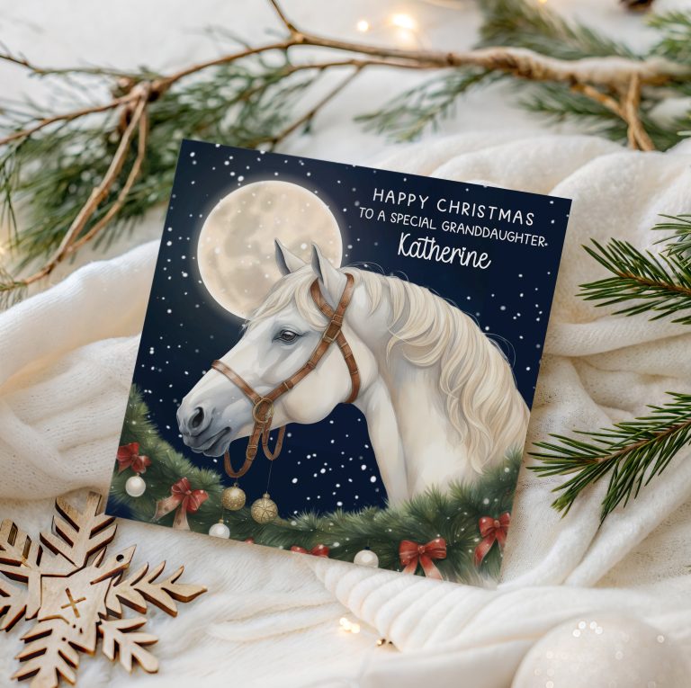 Personalised Horse Christmas Card