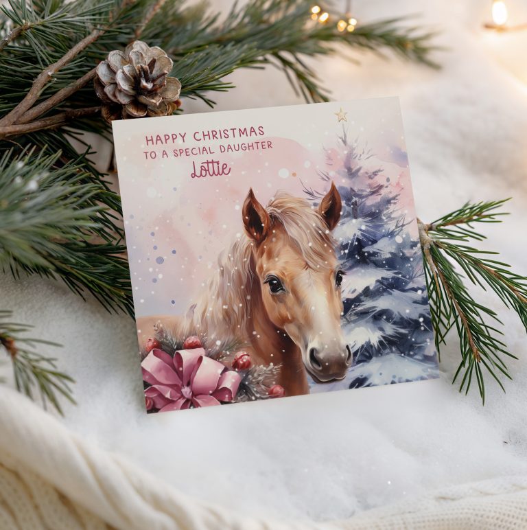 Personalised Horse Christmas Card