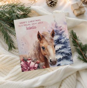 Personalised Horse Christmas Card
