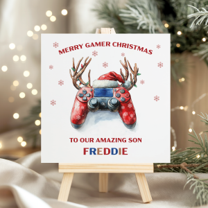 Personalised Gamer Christmas Card