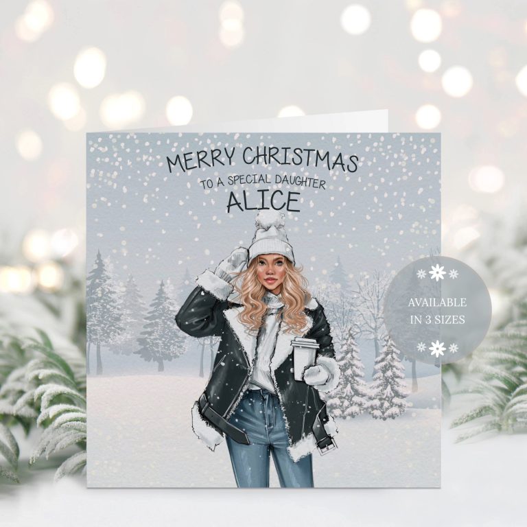 Handmade Christmas Card ‘Leather Coat’