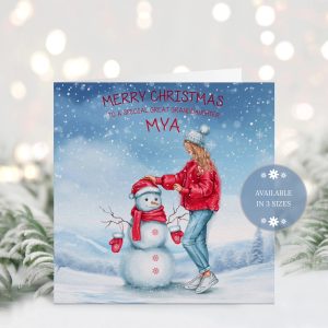 Christmas Snowman Young Lady 1