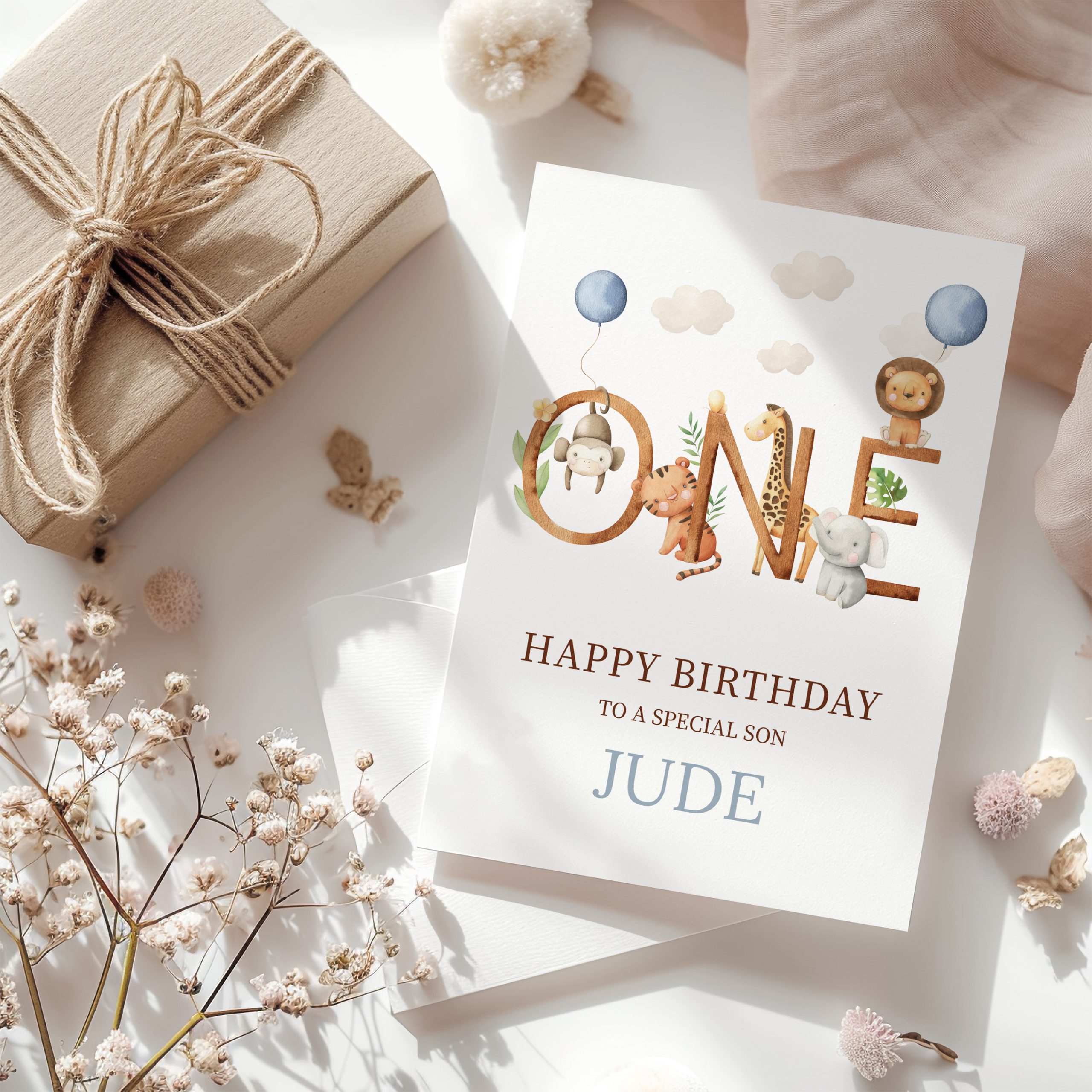 Personalised Safari Birthday Card