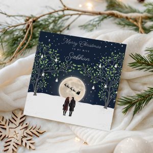 Personalised Christmas Card For Couples