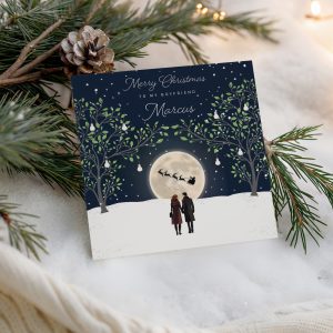 Personalised Christmas Card For Couples