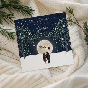 Personalised Christmas Card For Couples