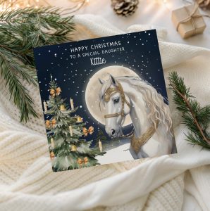 Personalised Horse Christmas Card