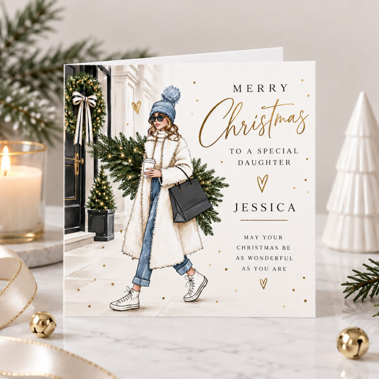 Personalised Christmas Card for Her