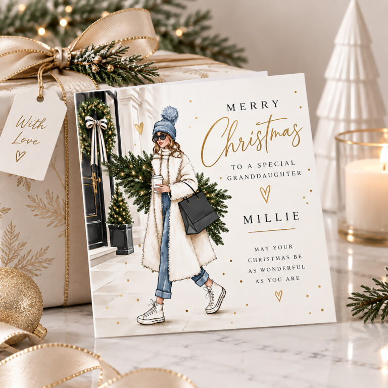 Personalised Christmas Card for Her
