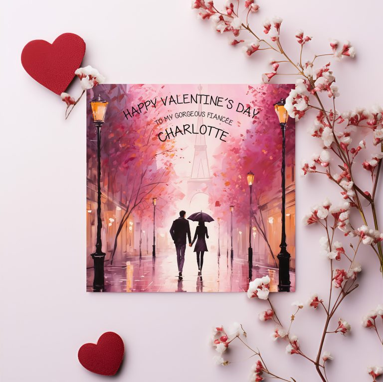Handmade Valentines Card  “Romantic Paris”