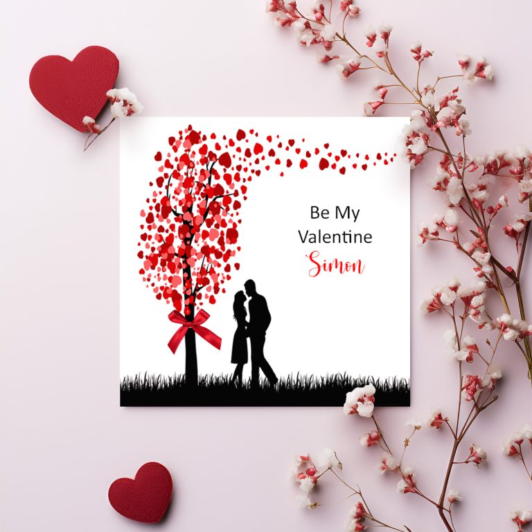 Handmade Valentines Card  “Heart Tree”