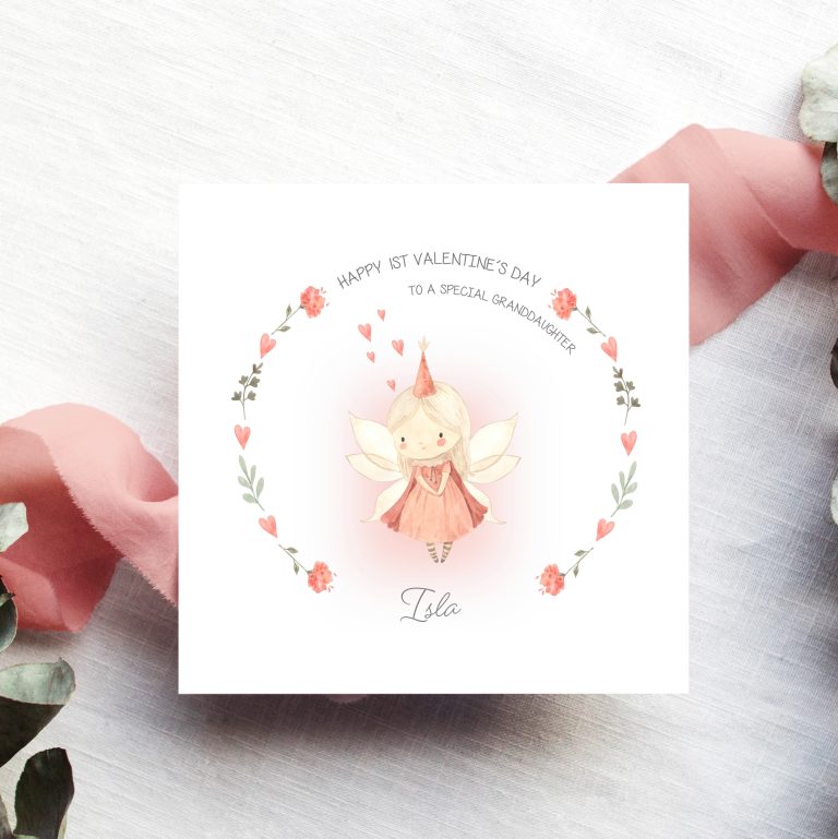 Handmade Valentines Card  “1st Valentine Fairy”