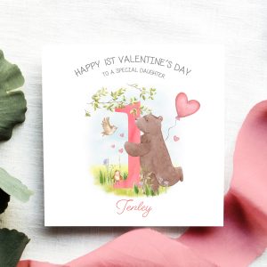 Bear 1st Valentine's Square Card