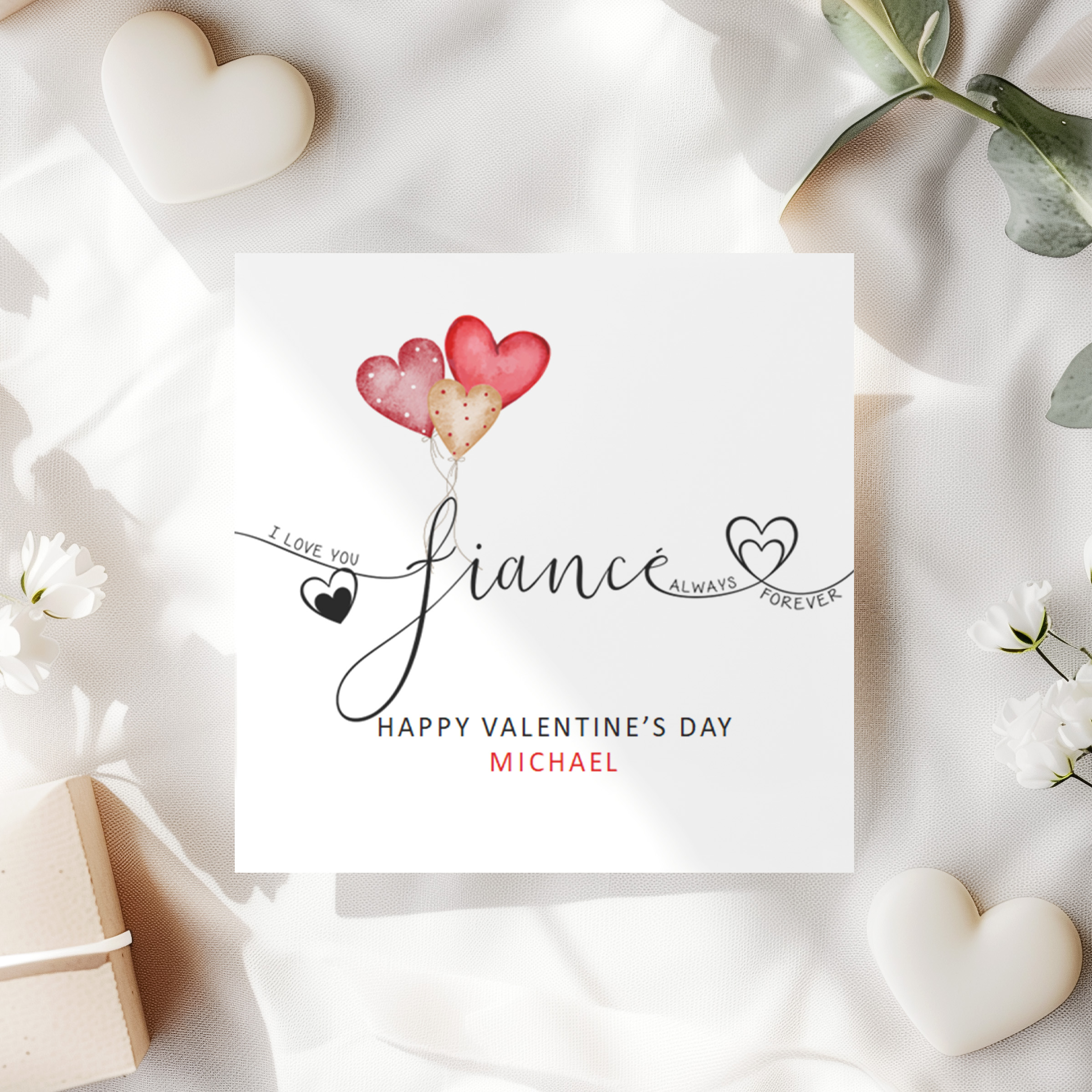 Fiance Valentine's Card