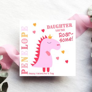 Pink Dinosaur Card