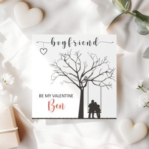 Valentine's Couple On Swing