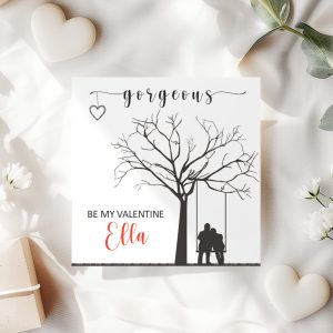 Valentine's Couple On Swing