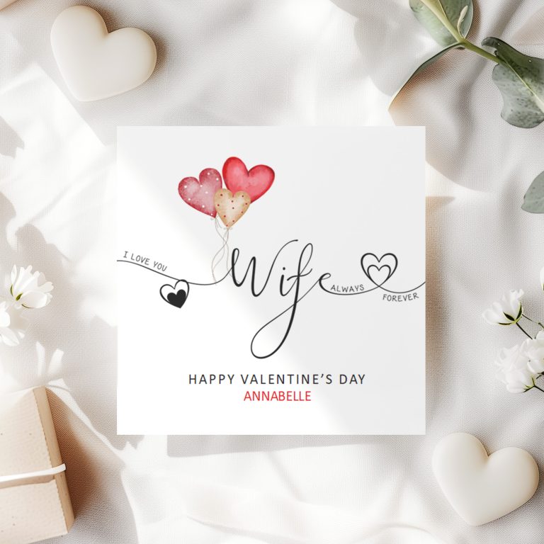 Handmade Valentines Card “Romantic Balloon”