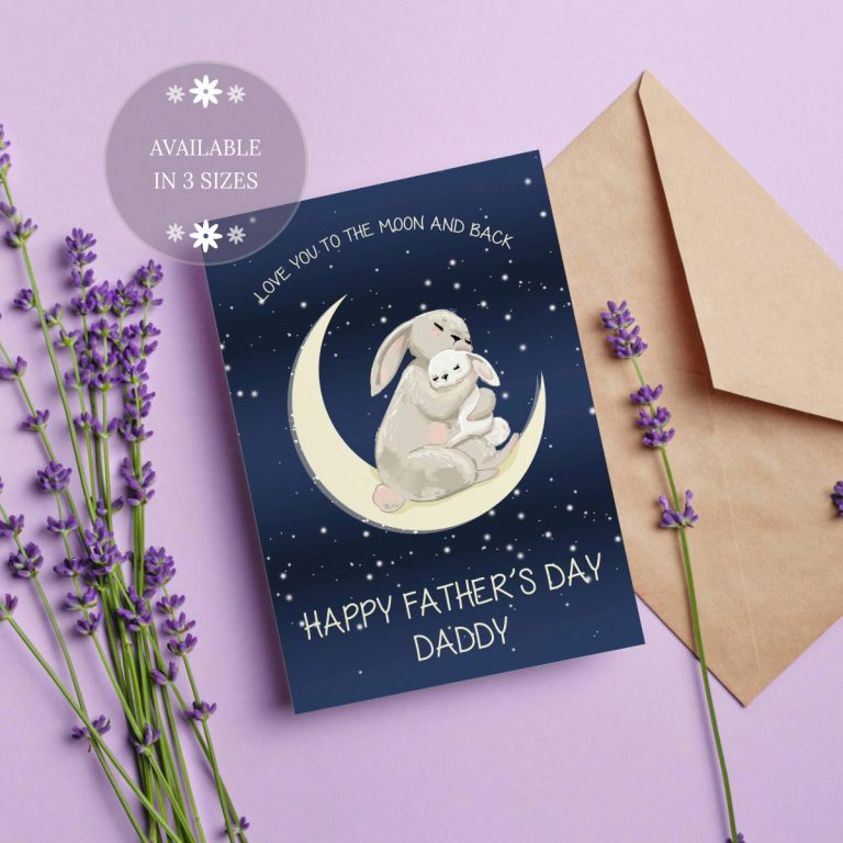 Handmade Father’s Day Card ‘On the Moon’