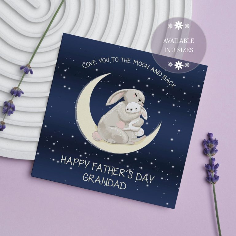 Handmade Father’s Day Card ‘On the Moon’