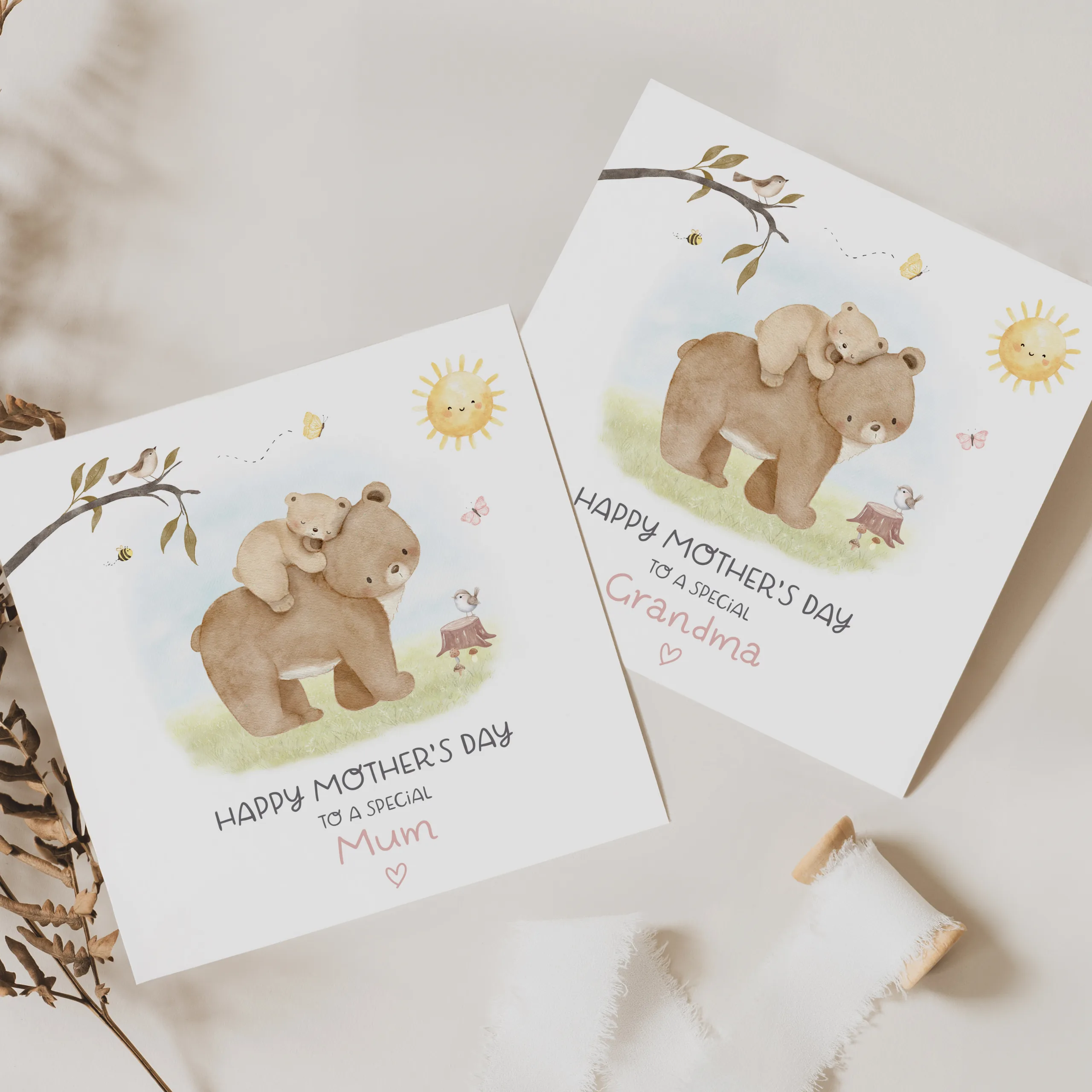 Mother's Day Bears Mummy and Baby Card