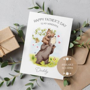 Father’s Day Daddy and Baby Bear Card web 2