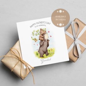 Father’s Day Daddy and Baby Bear Card web 3