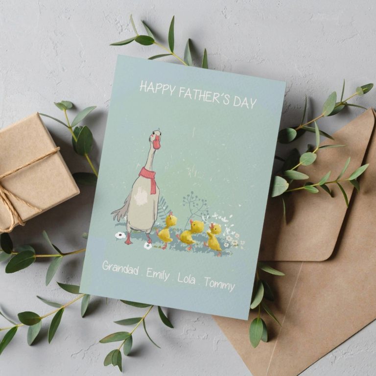 Handmade Father’s Day Card ‘Daddy Ducklings’